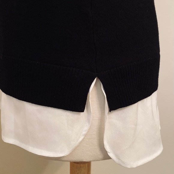 Calvin Klein Black Red White Striped SZ S Preppy Designer Casual Chic Sweater - Picture 6 of 8